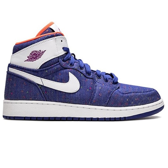 NIKE Jordan Retro High Denim Sneakers Deep Royal - Picture 7 of 16